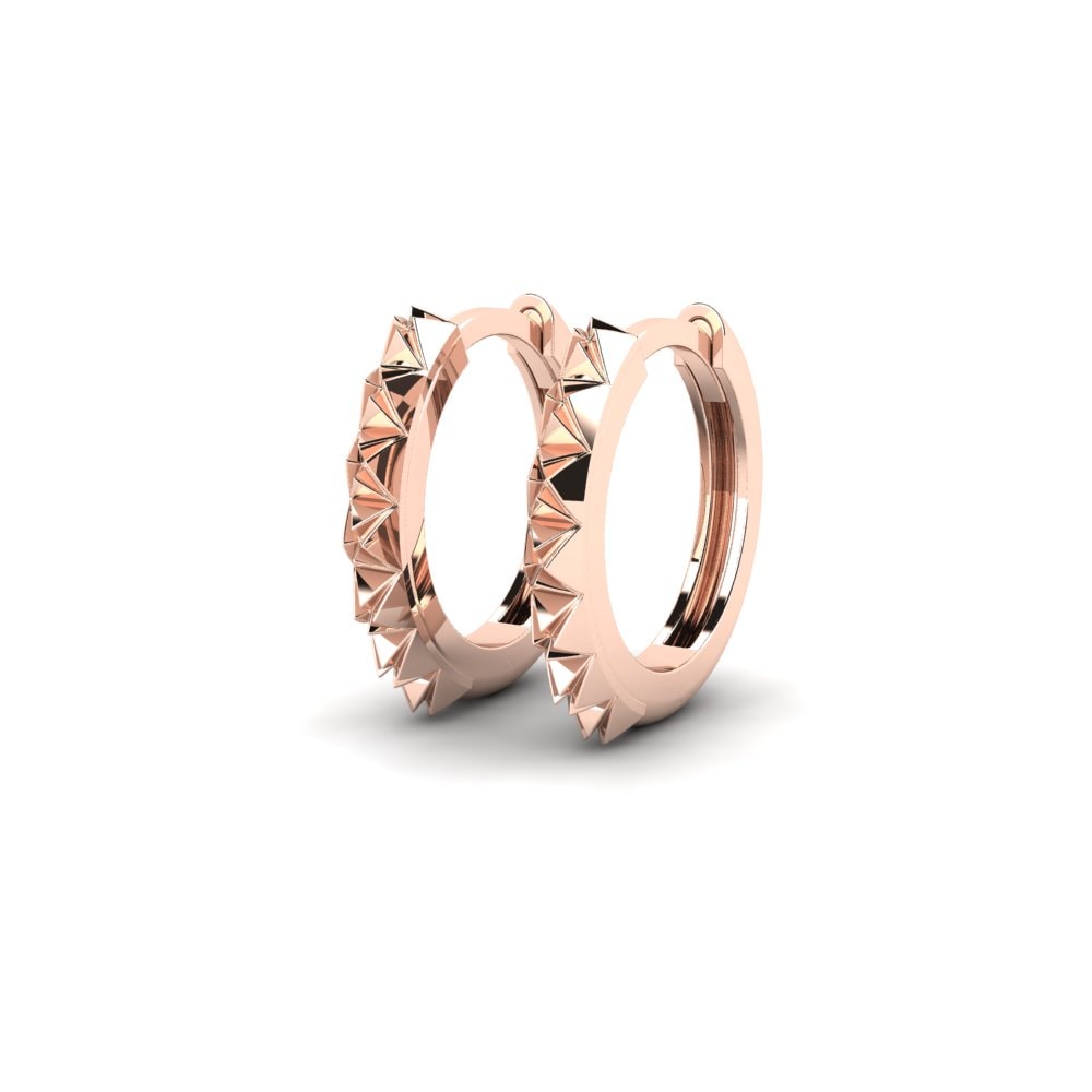 14k Oro Rosa Pendiente de mujer Carre