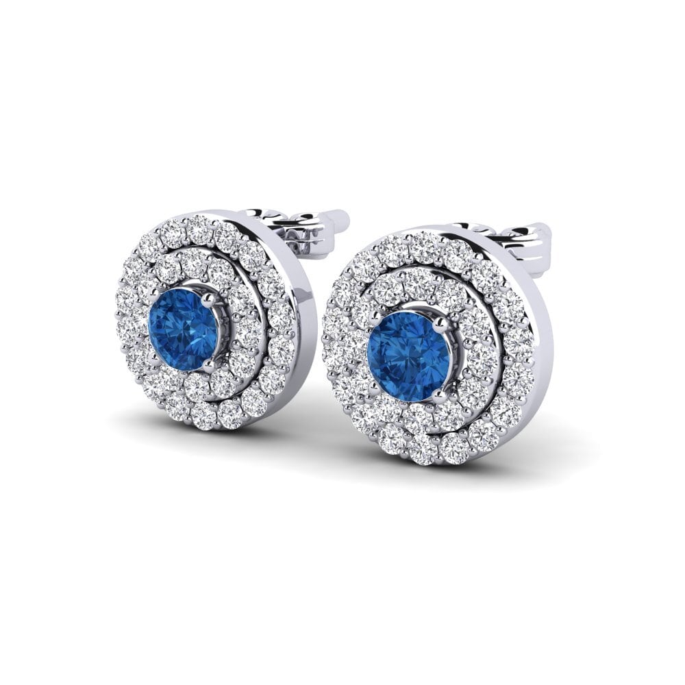 Donker Blauwe Zirkoon Dames Oorbellen Carreiro