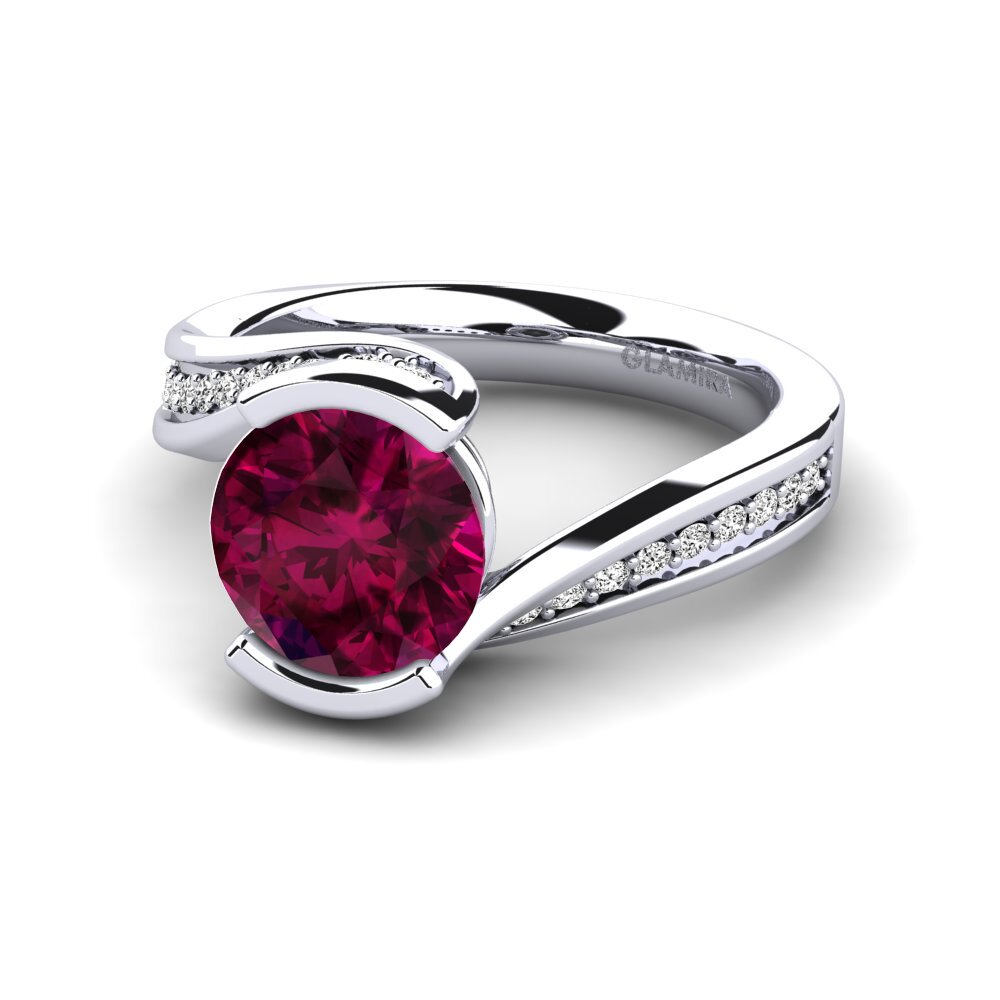 Granate Rhodolite Anillo de compromiso Caserta
