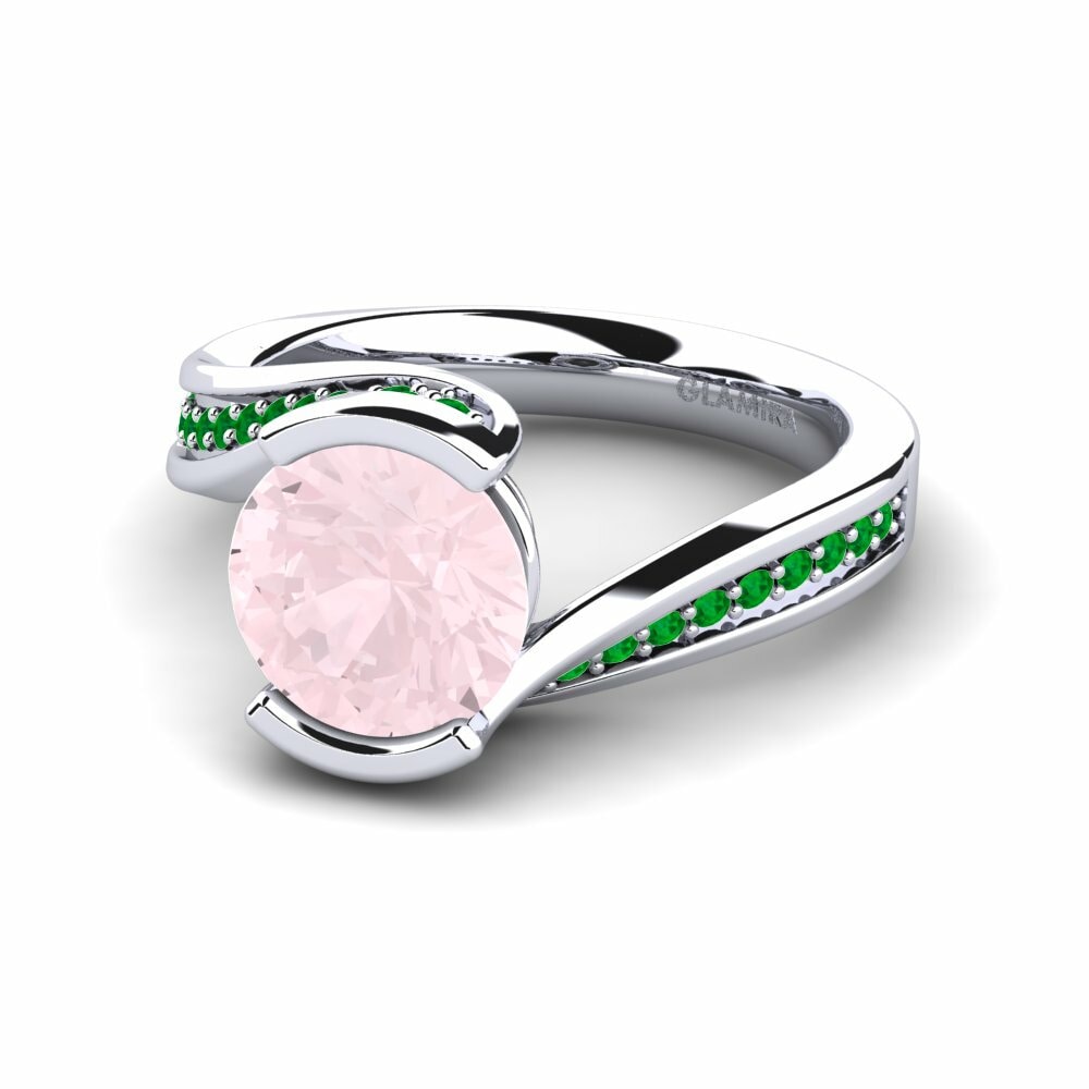 Anillo de compromiso Caserta Cuarzo rosa