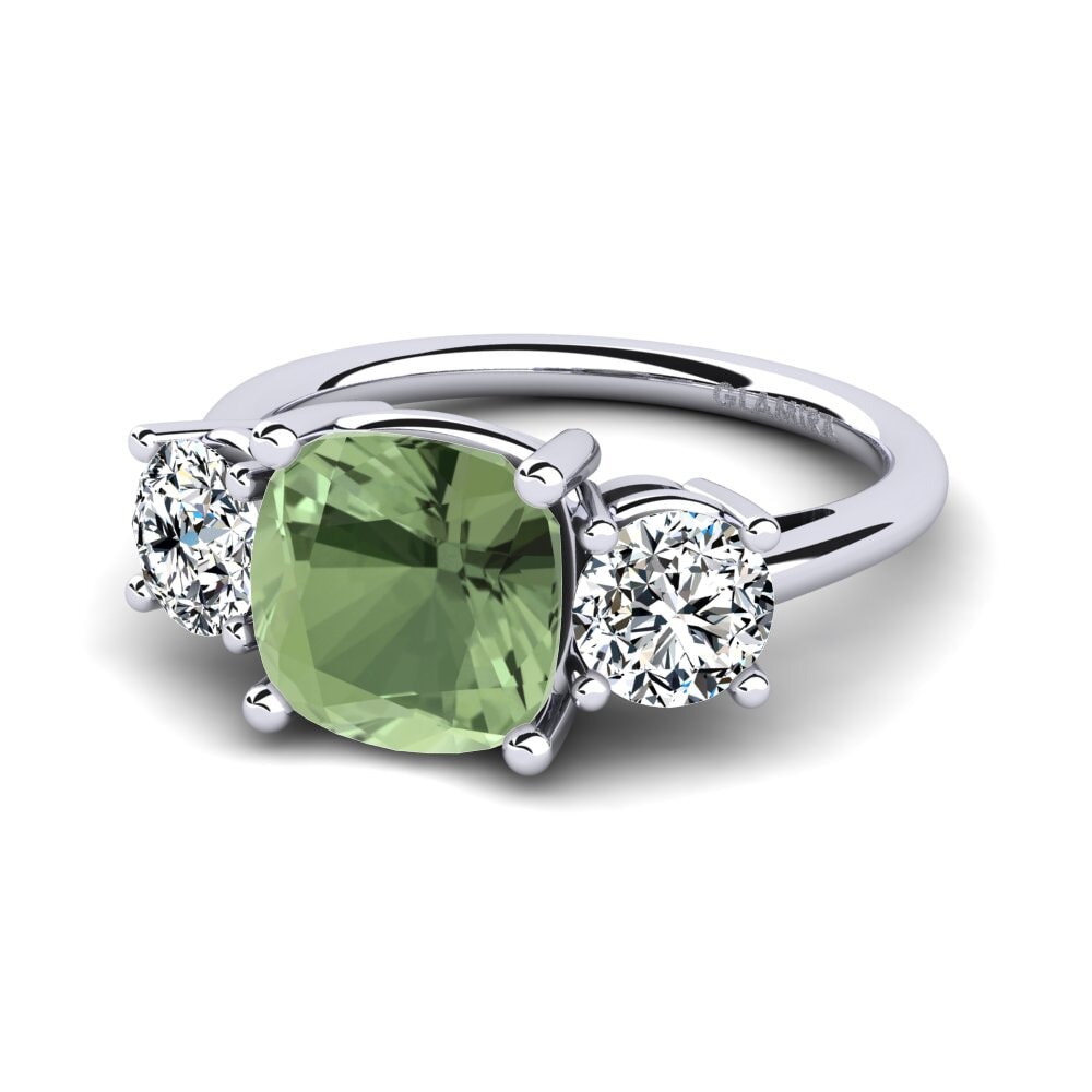 Green Sapphire Engagement Ring Casonia