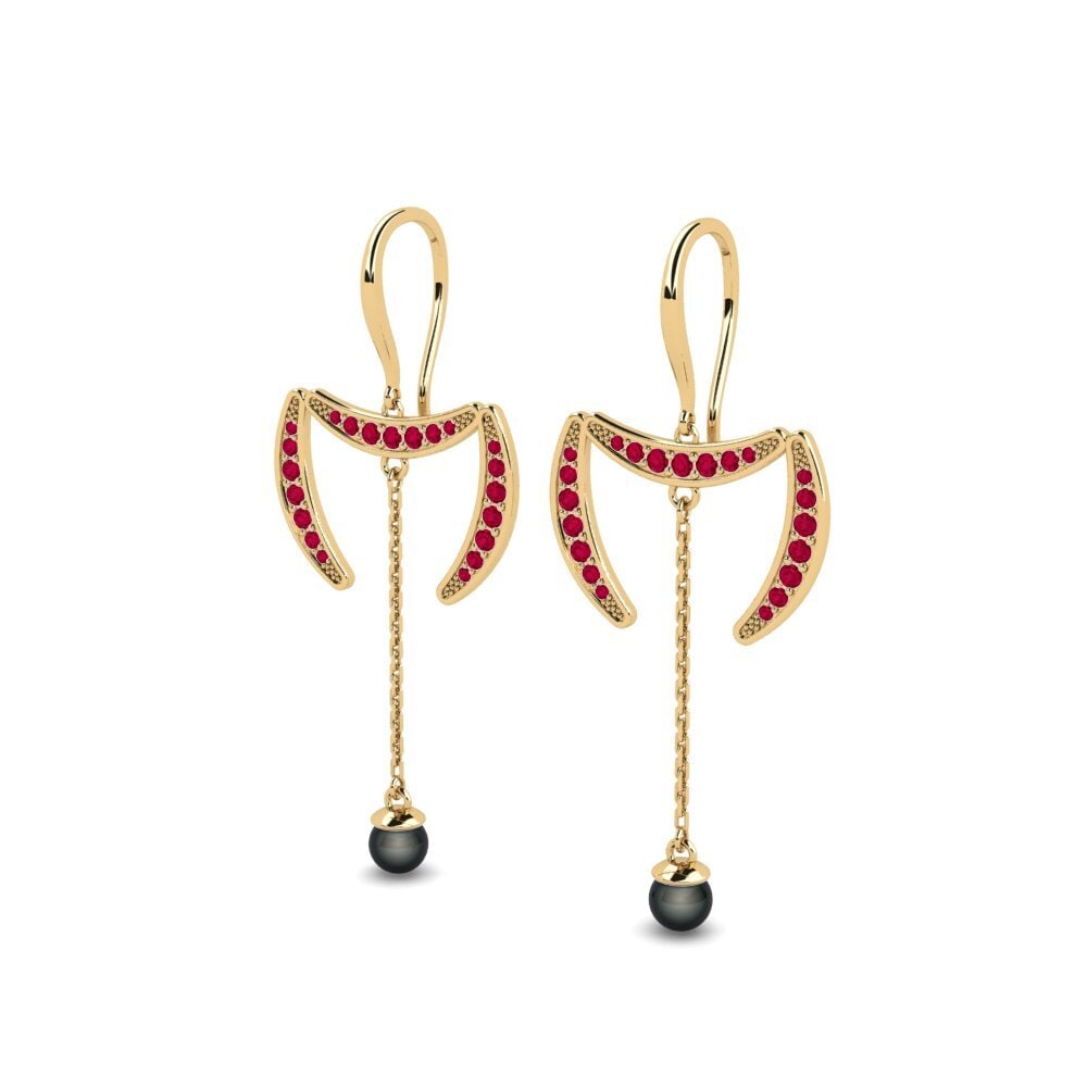 Rubin Damen ohrring Cassenoyaux