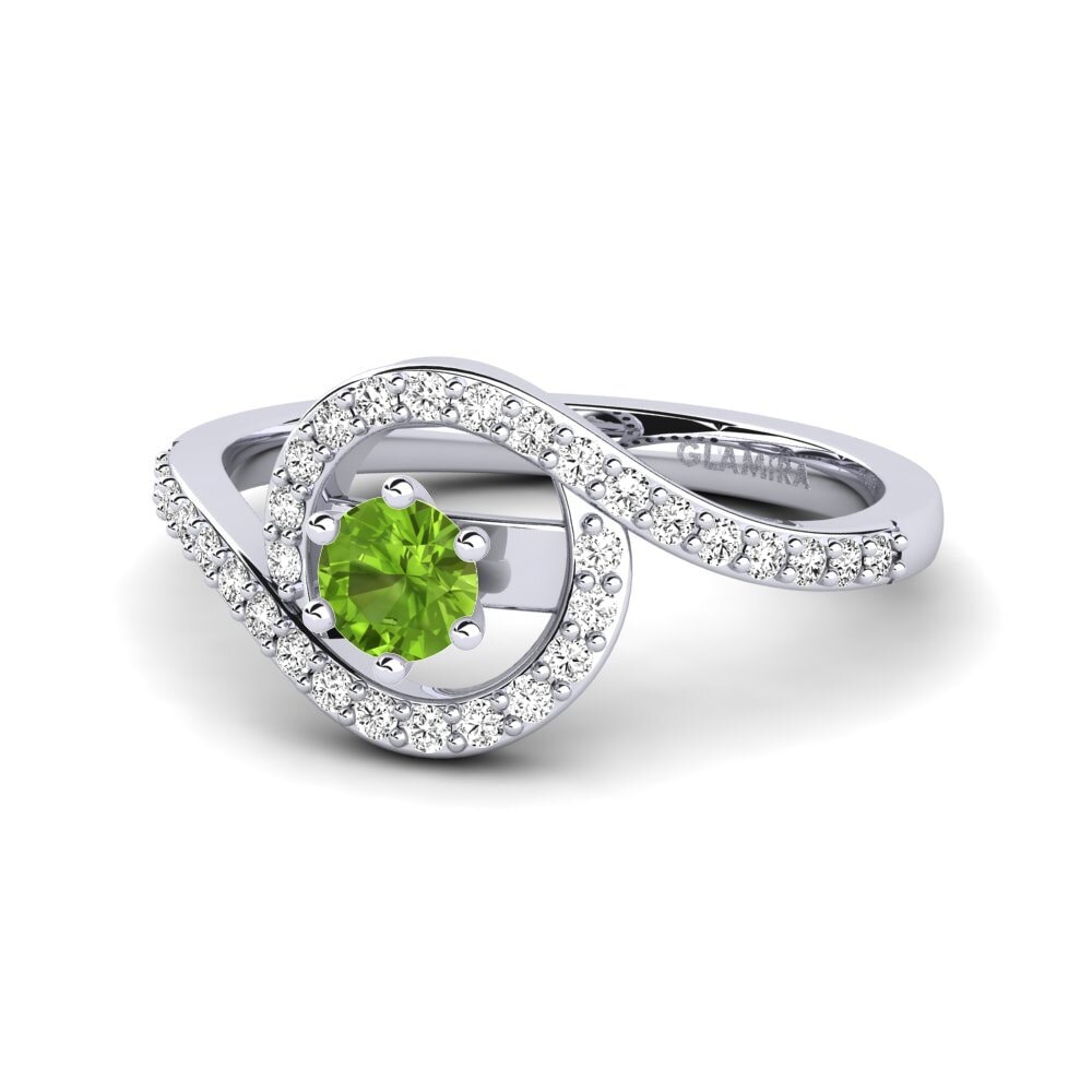 Peridoto Anillo de compromiso Cassia 0.25 crt