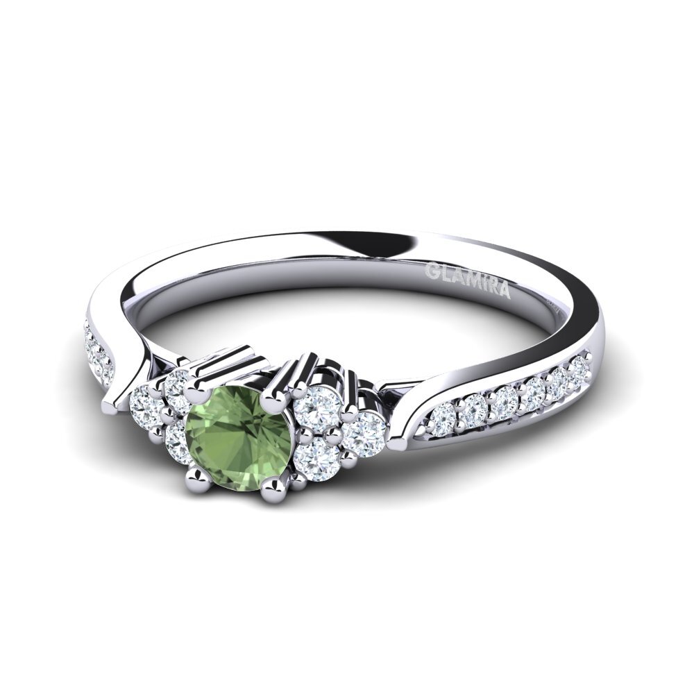 Zafiro Verde Anillo de compromiso Cassidy