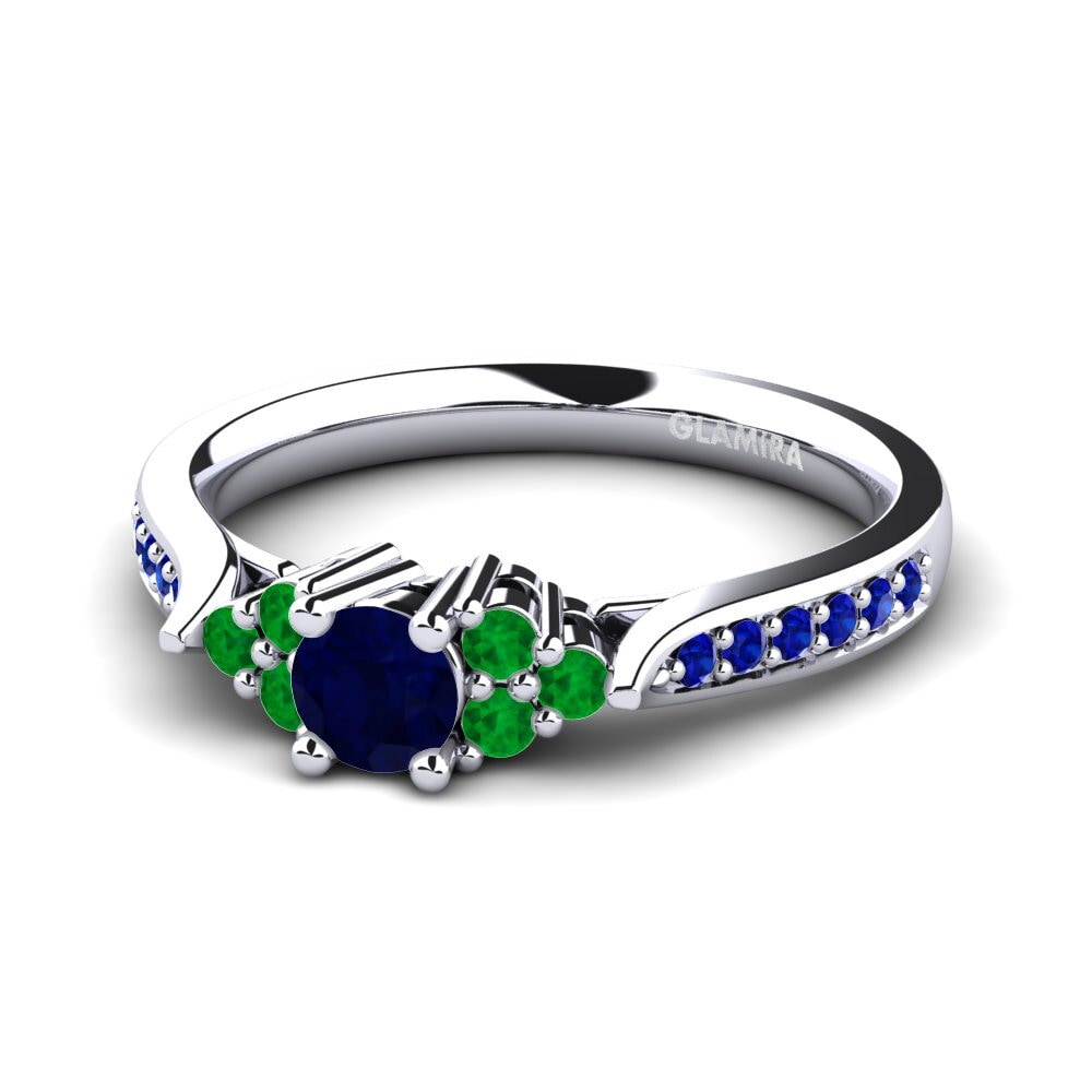 9ct White Gold Sapphire Engagement Ring Cassidy