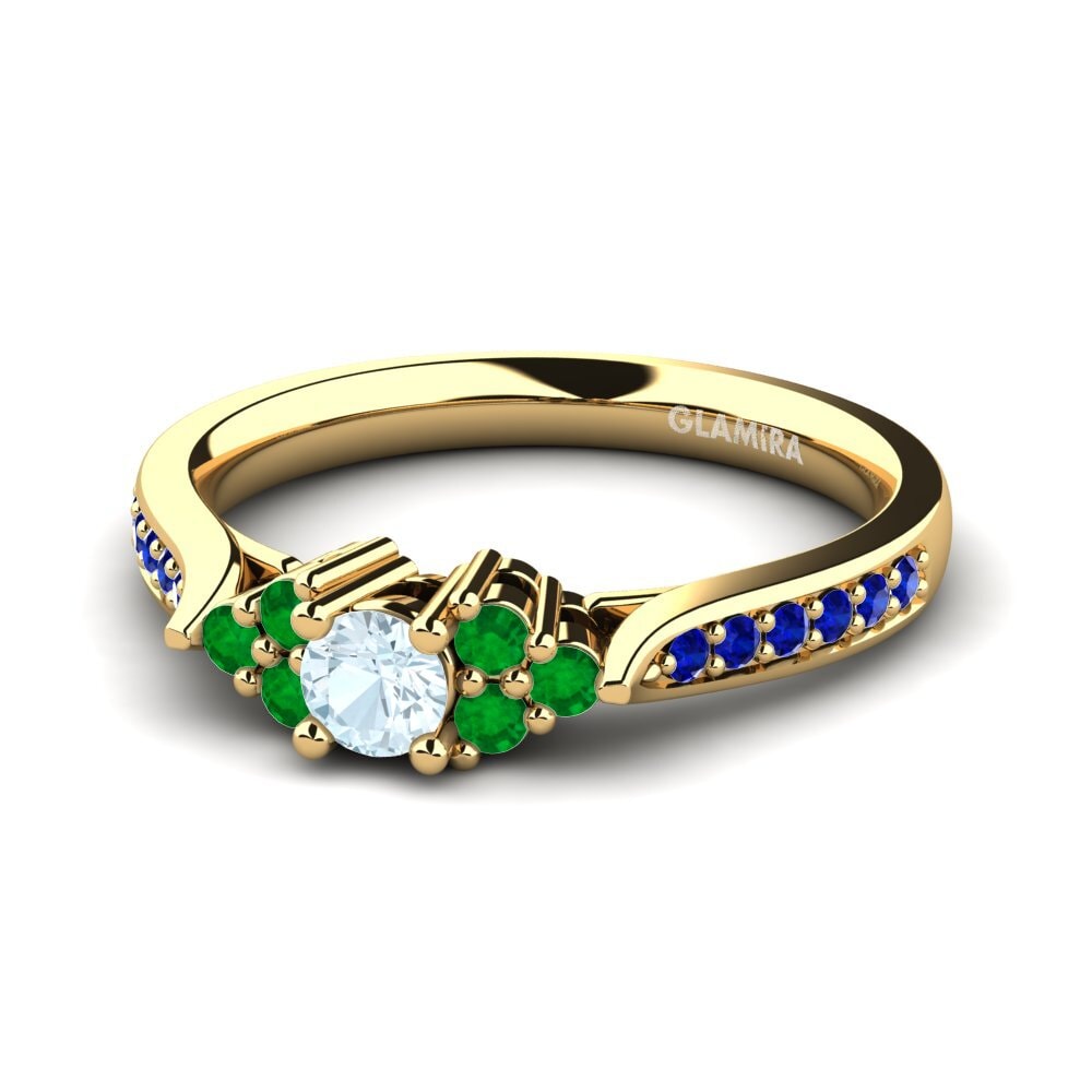 14K Yellow Gold Engagement Ring Cassidy 0.16 crt