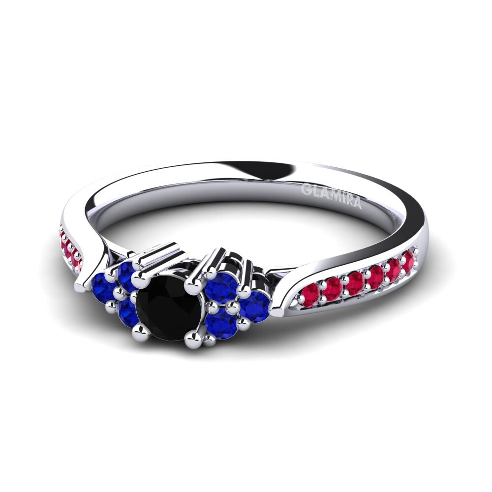 Black Diamond Engagement Ring Cassidy 0.16 crt