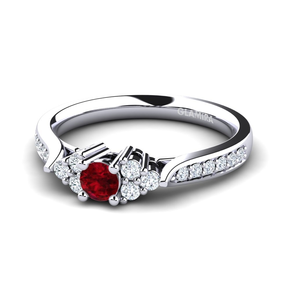 Rubí Anillo de compromiso Cassidy 0.16 crt