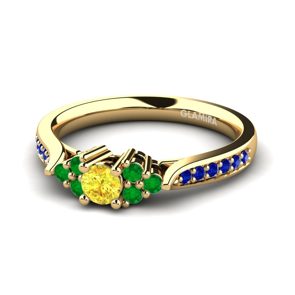 14k Yellow Gold Engagement Ring Cassidy 0.16 crt