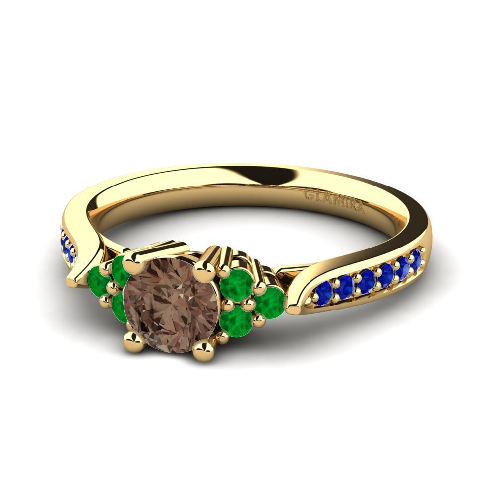 14k Yellow Gold Engagement Ring Cassidy 0.5 crt