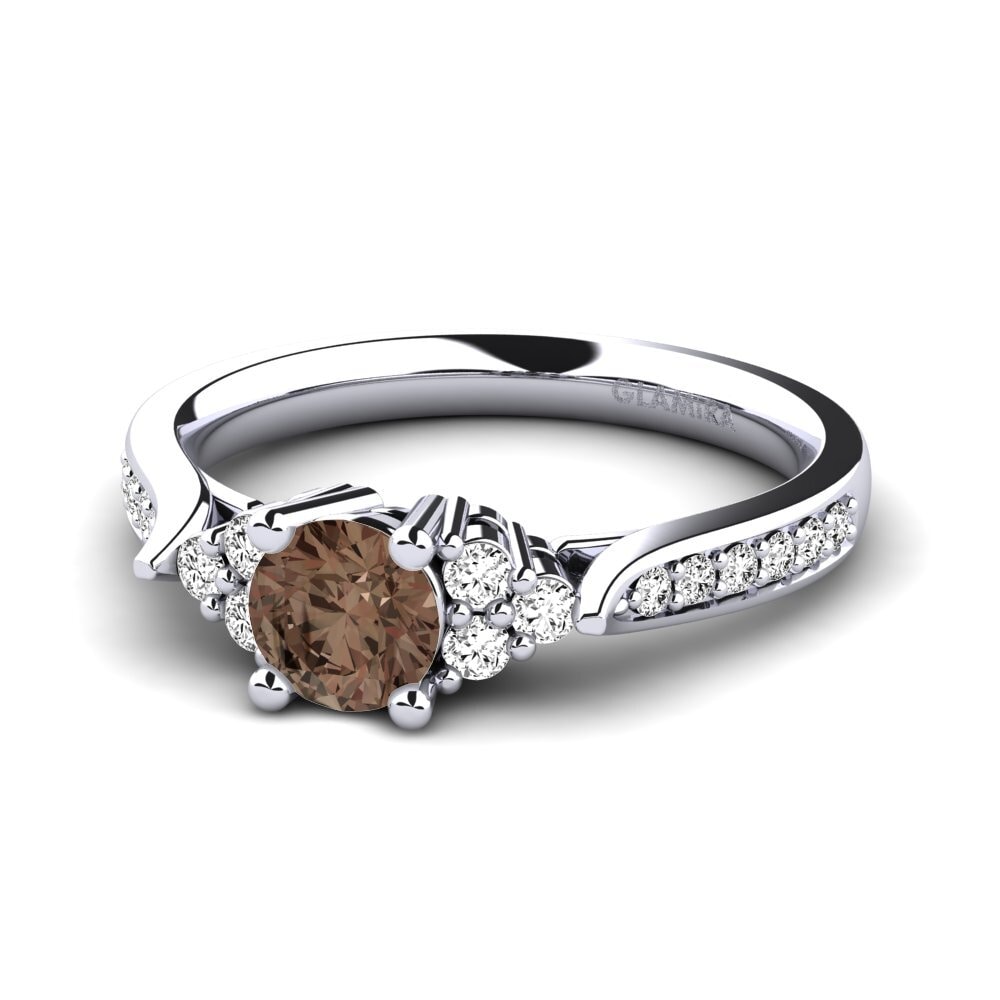 Smoky Quartz Engagement Ring Cassidy 0.5 crt