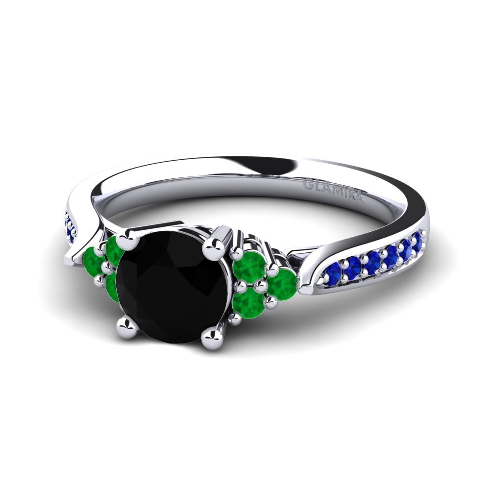 Diamante Negro Anillo de compromiso Cassidy 0.8 crt