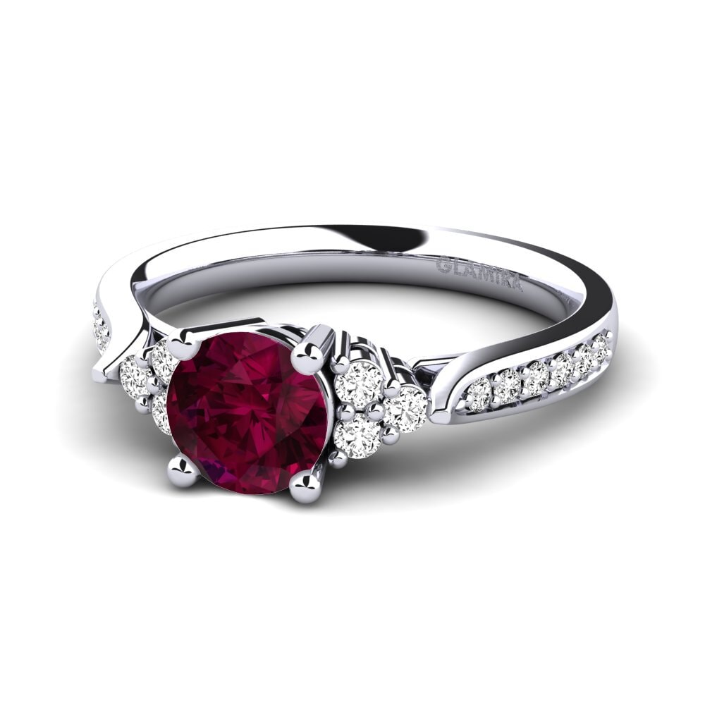 Granate Rhodolite Anillo de compromiso Cassidy 0.8 crt