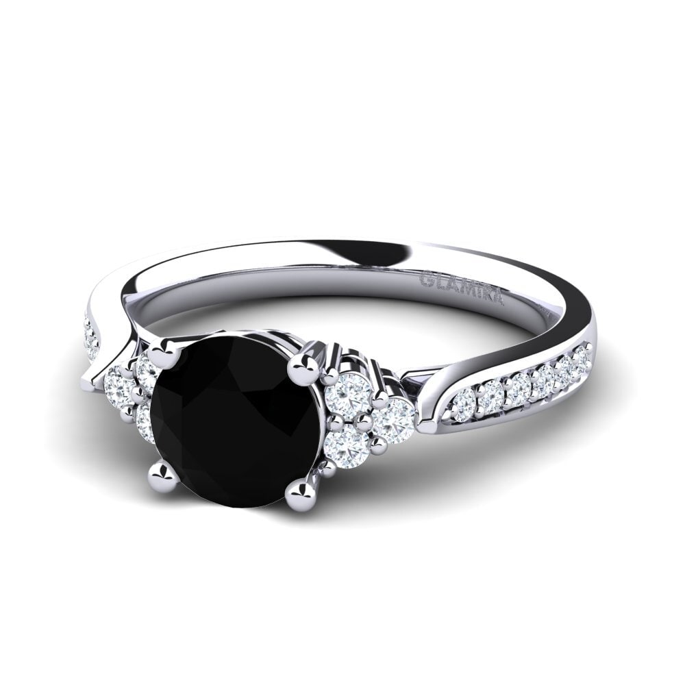 Black Onyx Engagement Ring Cassidy 1.0 crt
