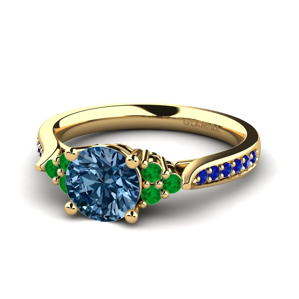 9k Yellow Gold Engagement Ring Cassidy 1.0 crt