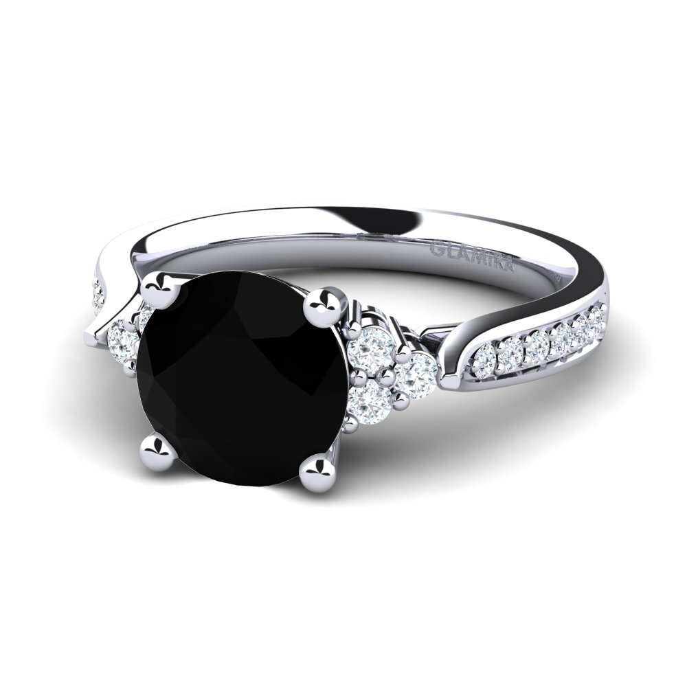 Black Sapphire Engagement Ring Cassidy 2.0 crt