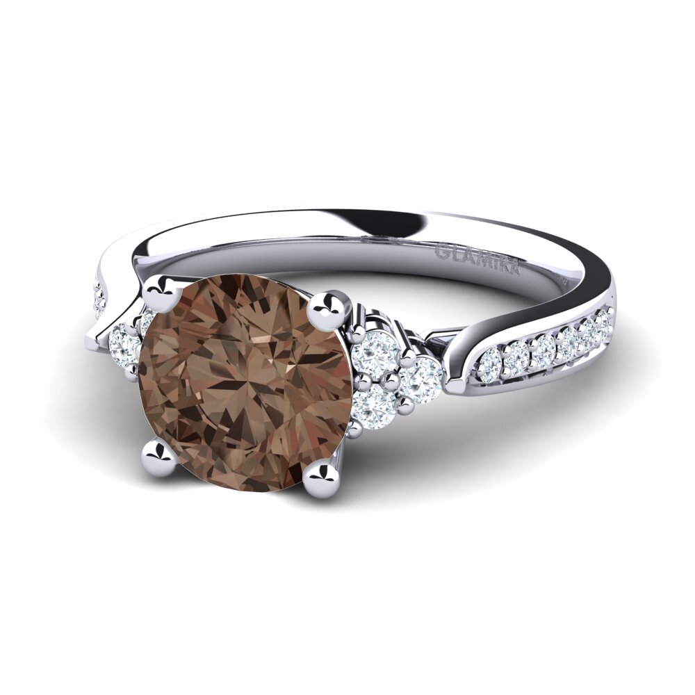 Smoky Quartz Engagement Ring Cassidy 2.0 crt