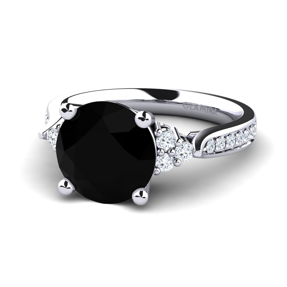Black Sapphire Engagement Ring Cassidy 3.0 crt