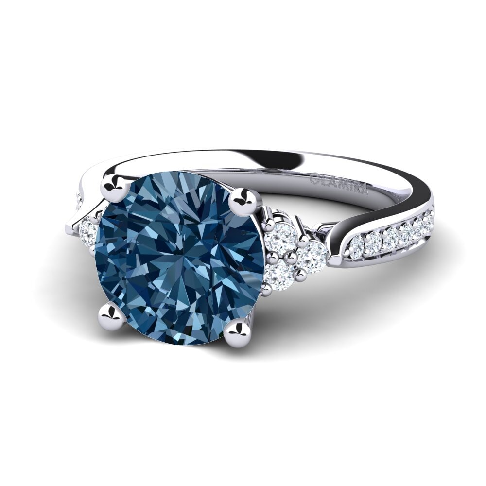 Blue Diamond Engagement Ring Cassidy 3.0 crt