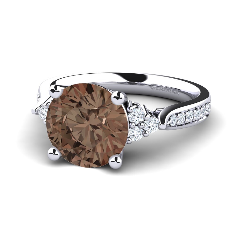 Smoky Quartz Engagement Ring Cassidy 3.0 crt