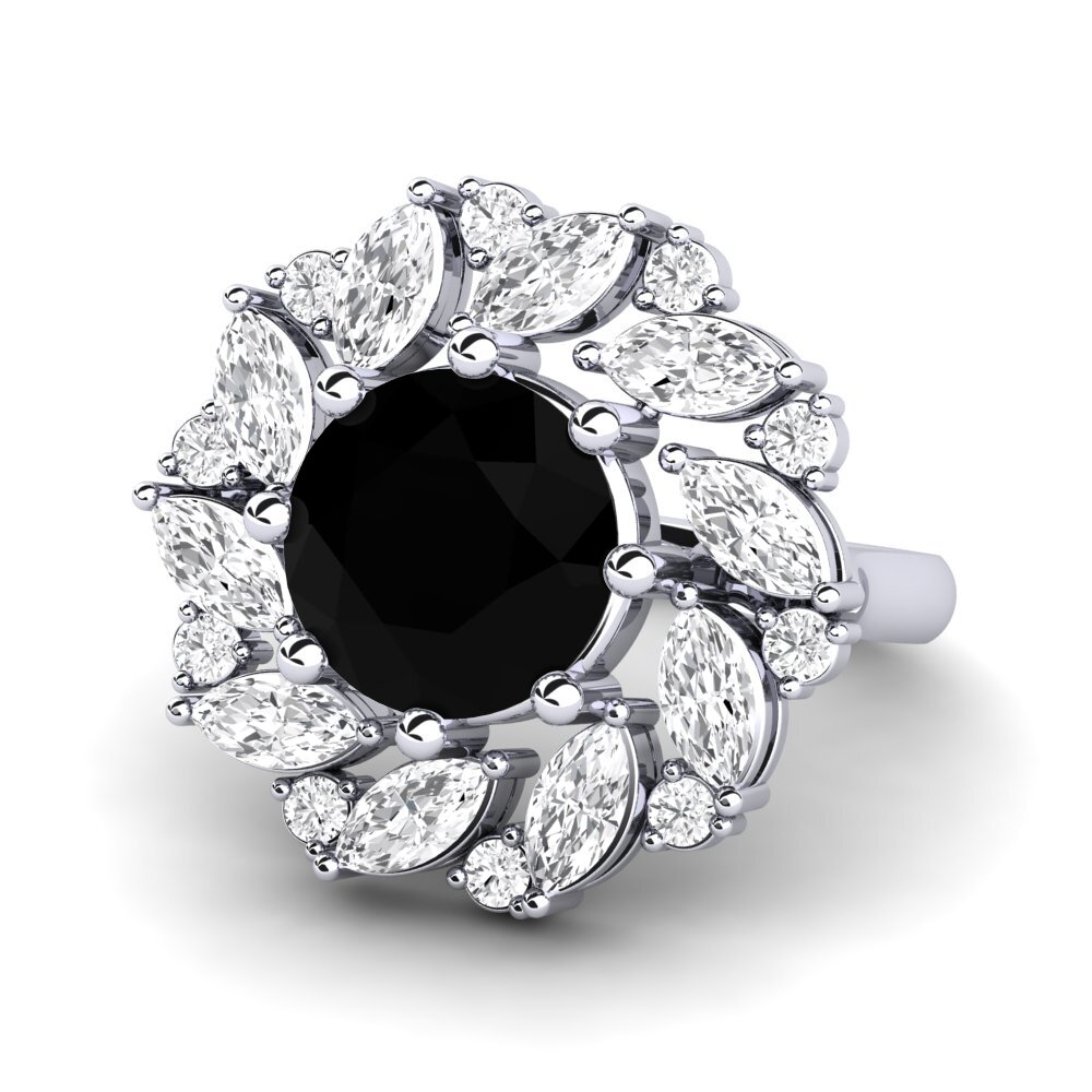 Black Sapphire Engagement Ring Cassine