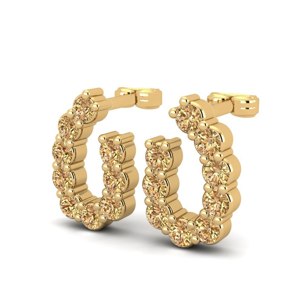 Diamante Marrón Pendiente de mujer Cassia