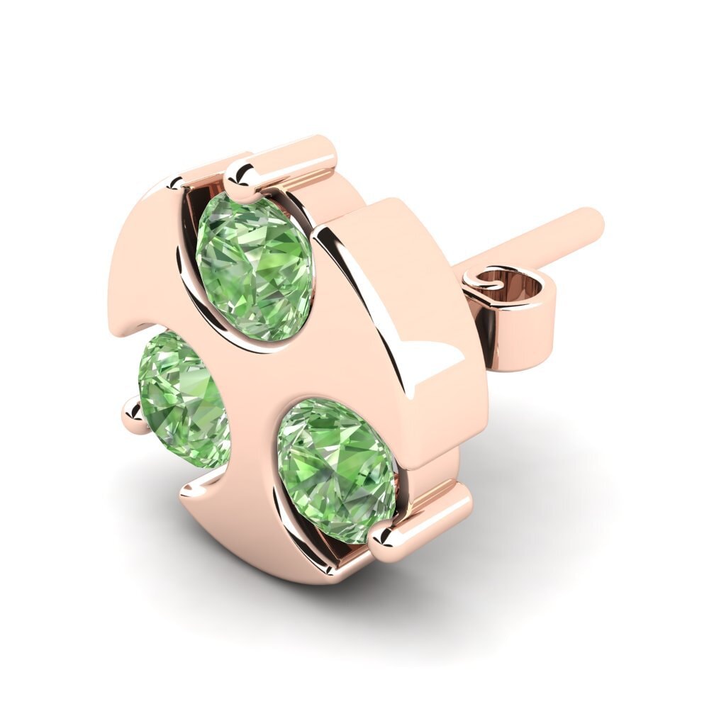 9k Oro Rosa Diamante Verde Pendiente para hombre Cassus