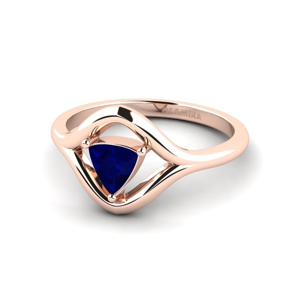 Trillion Sapphire Engagement Ring Castrele