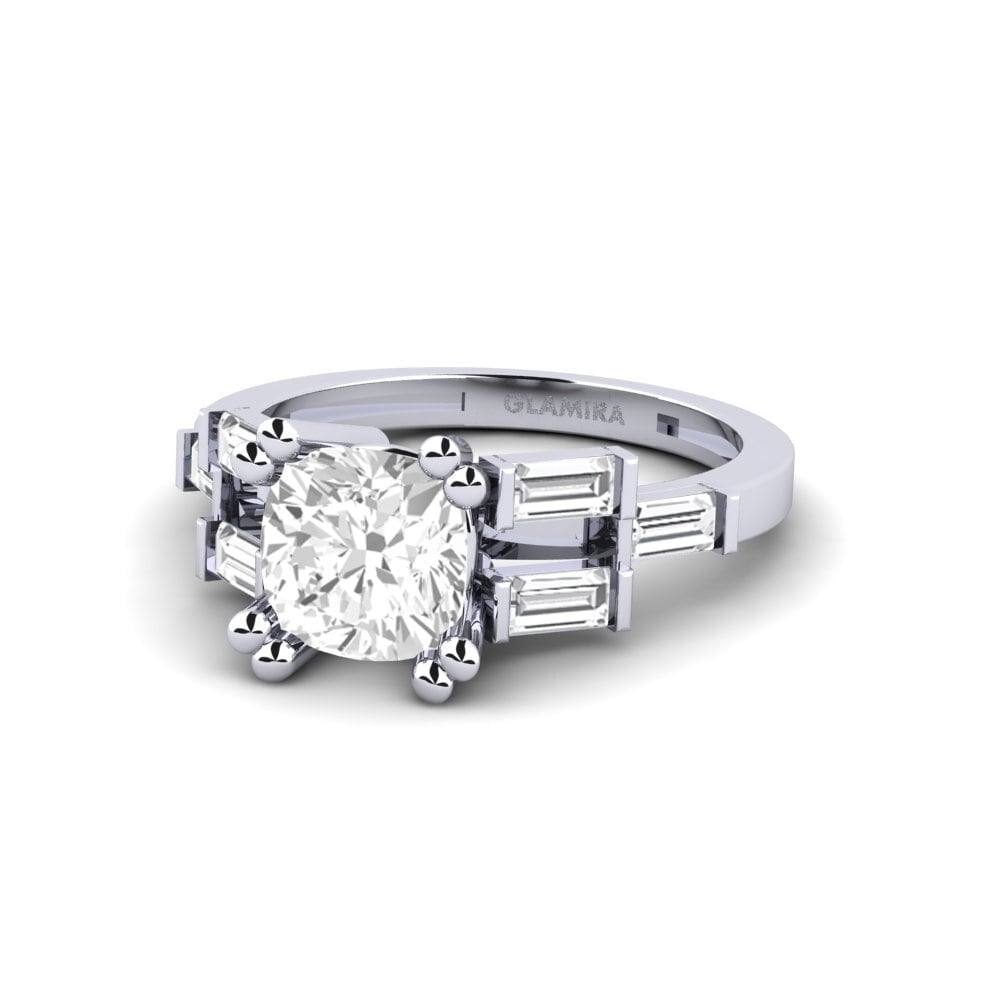 Zafiro blanco Anillo de compromiso Castres