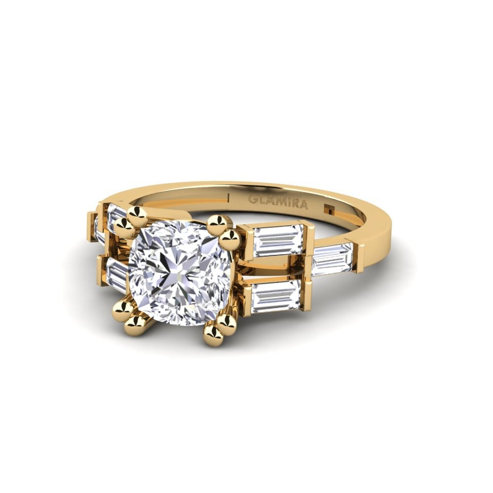 9k Oro Amarillo Anillo de compromiso Castres
