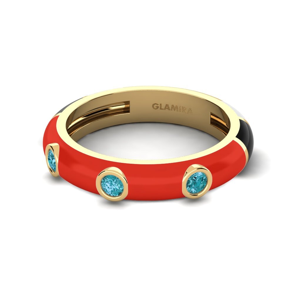 Ringe 3 & 5 Stones Blauer Diamant