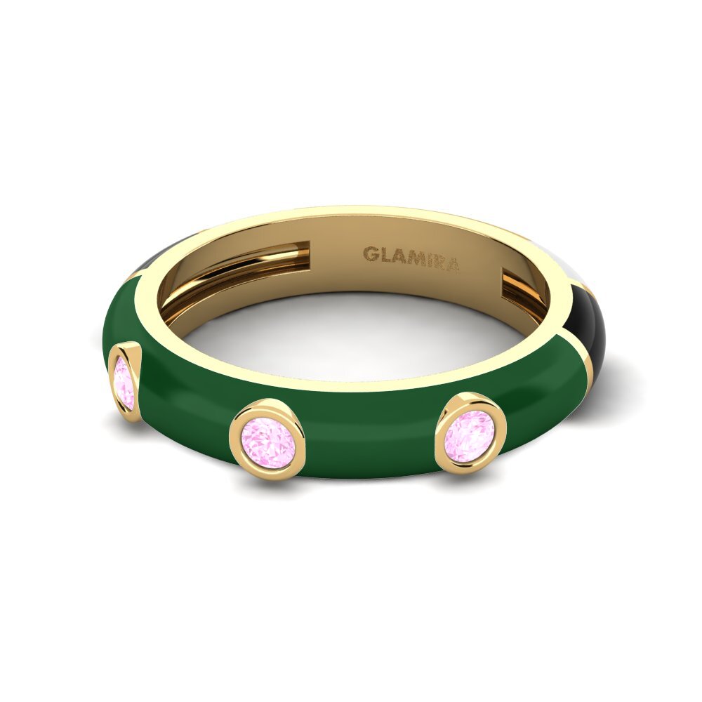 Verlobungsringe 3 & 5 Stones Rosa Saphir