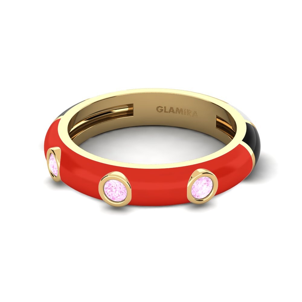 Ringe 3 & 5 Stones Rosa Saphir