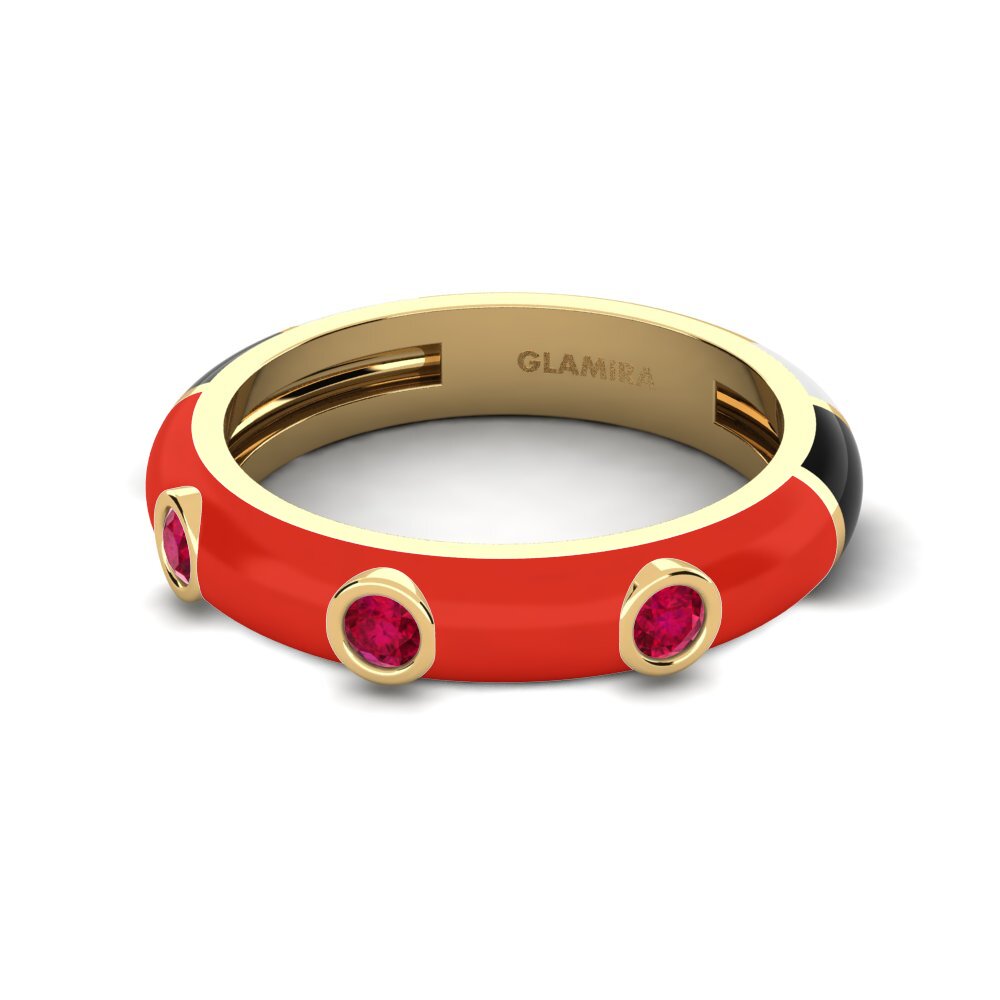 Ringe 3 & 5 Stones Rubin