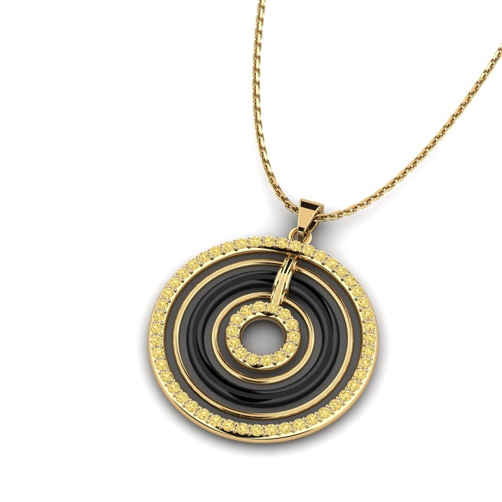 Diamante Amarillo Colgante de Mujer Cathern