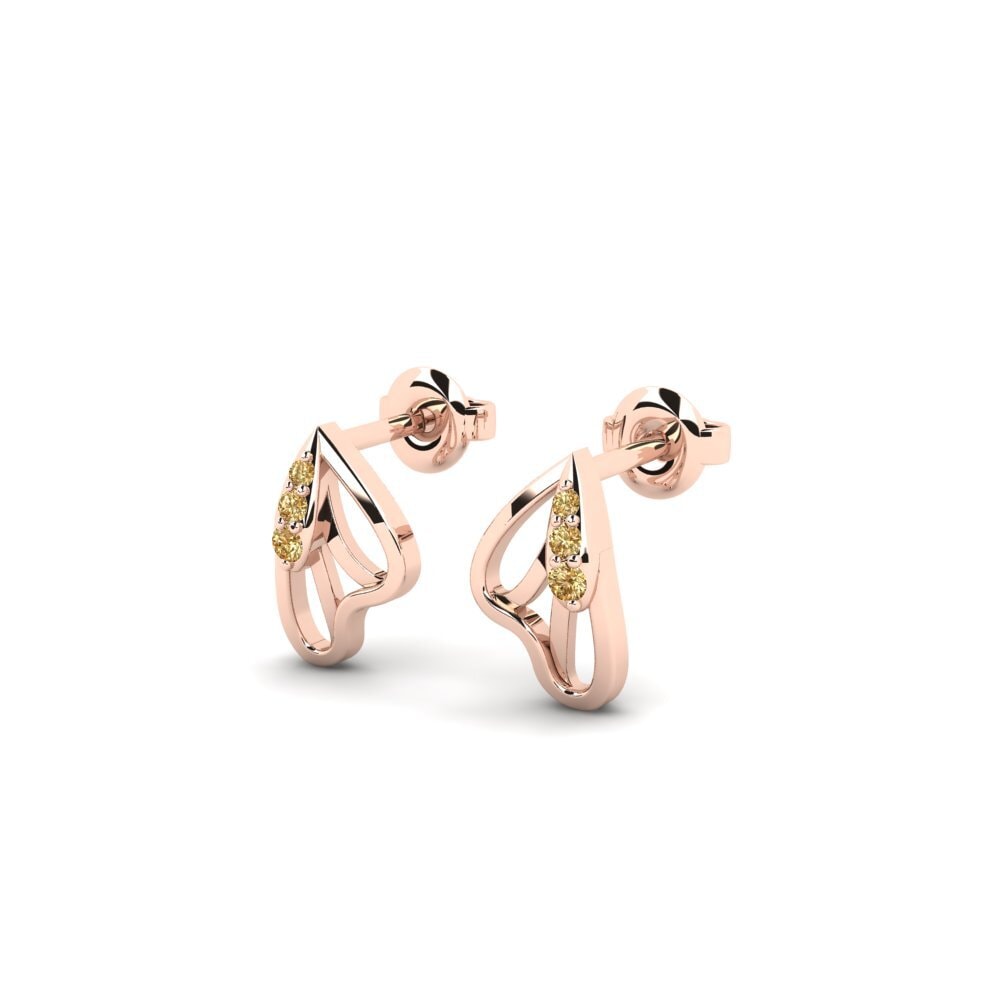 14k Rose Gold Women's Earring Catopsilia