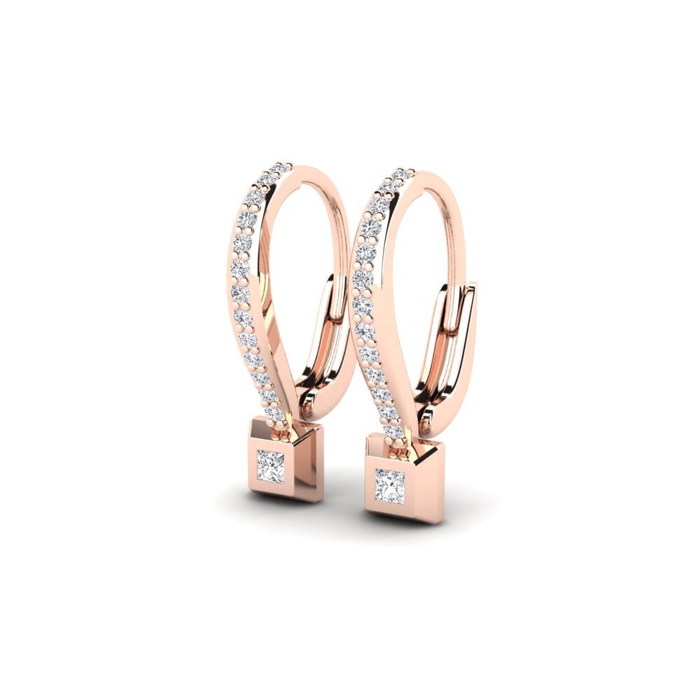 14k Rose Gold Women's Earring Caturam
