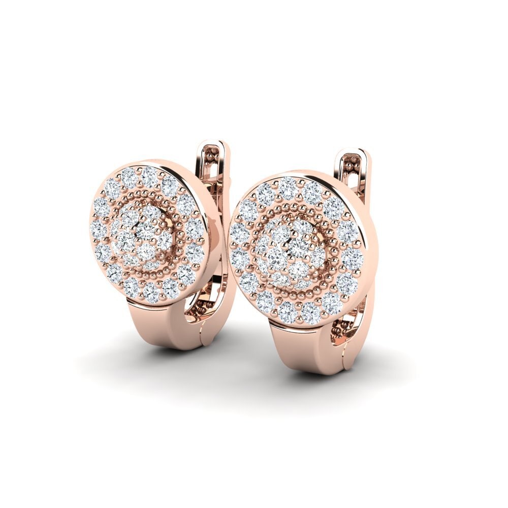 14ct Rose Gold Zirconia Women's Earring Causetta