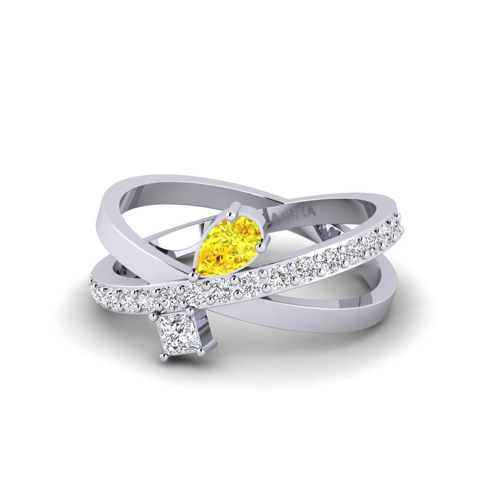 Safira Amarela Anel Causses