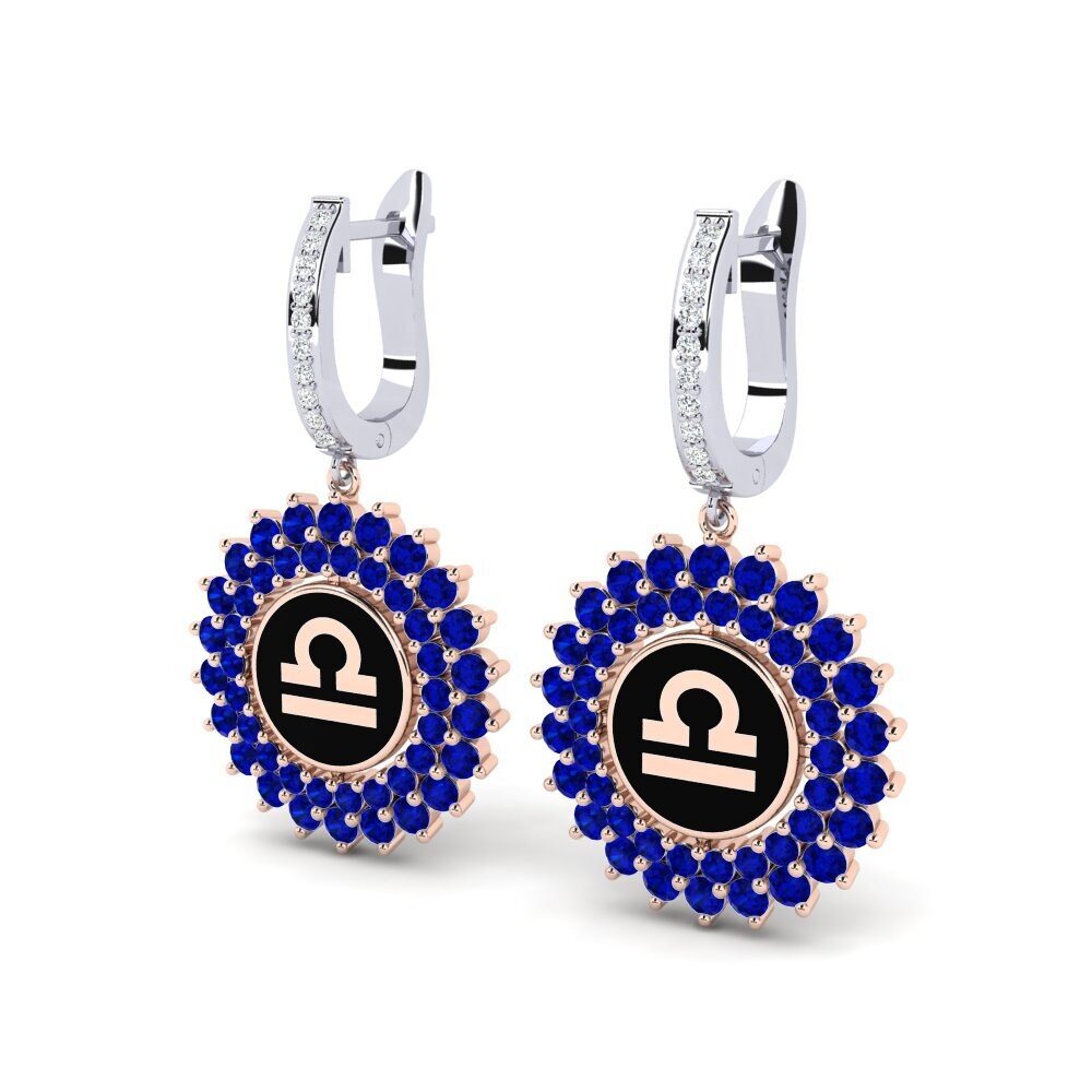 Saphir Boucle d'oreille femme Cavaliers - Libra