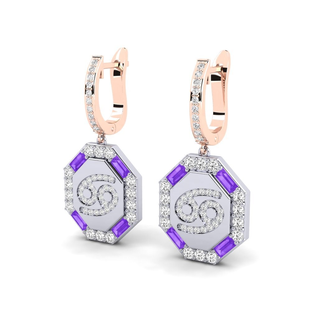 Amethyst Women's Earring Cayrac - Cancer