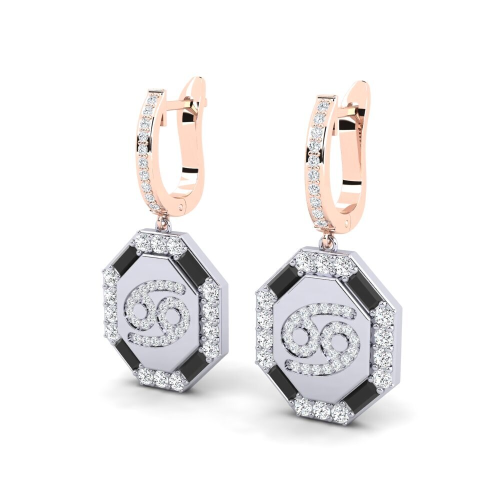 Black Sapphire Women's Earring Cayrac - Cancer