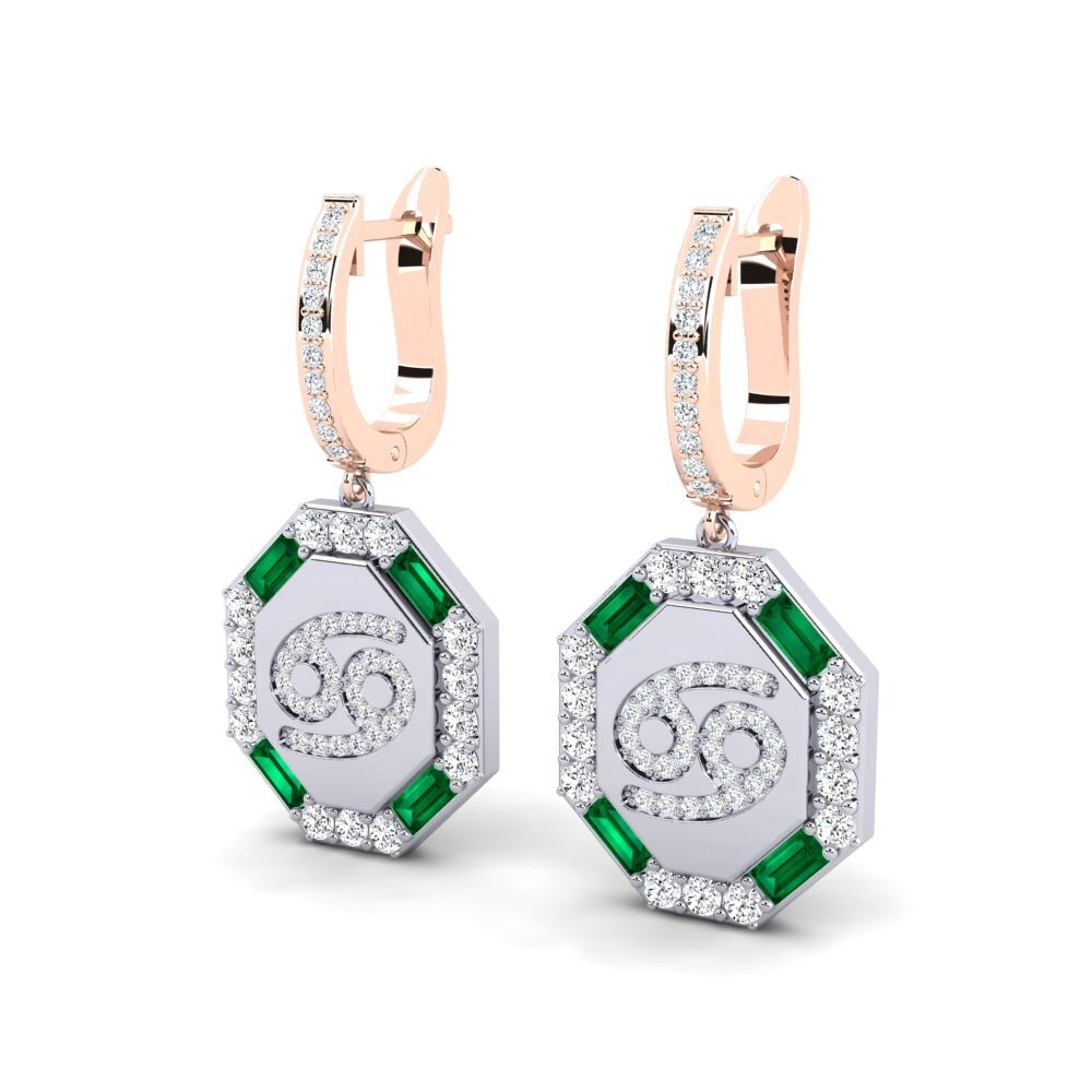 Green Zirconia Women's Earring Cayrac - Cancer