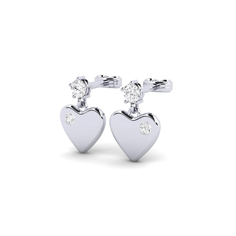 Oro Bianco 750 Zaffiro Bianco Orecchino da donna Ceallip