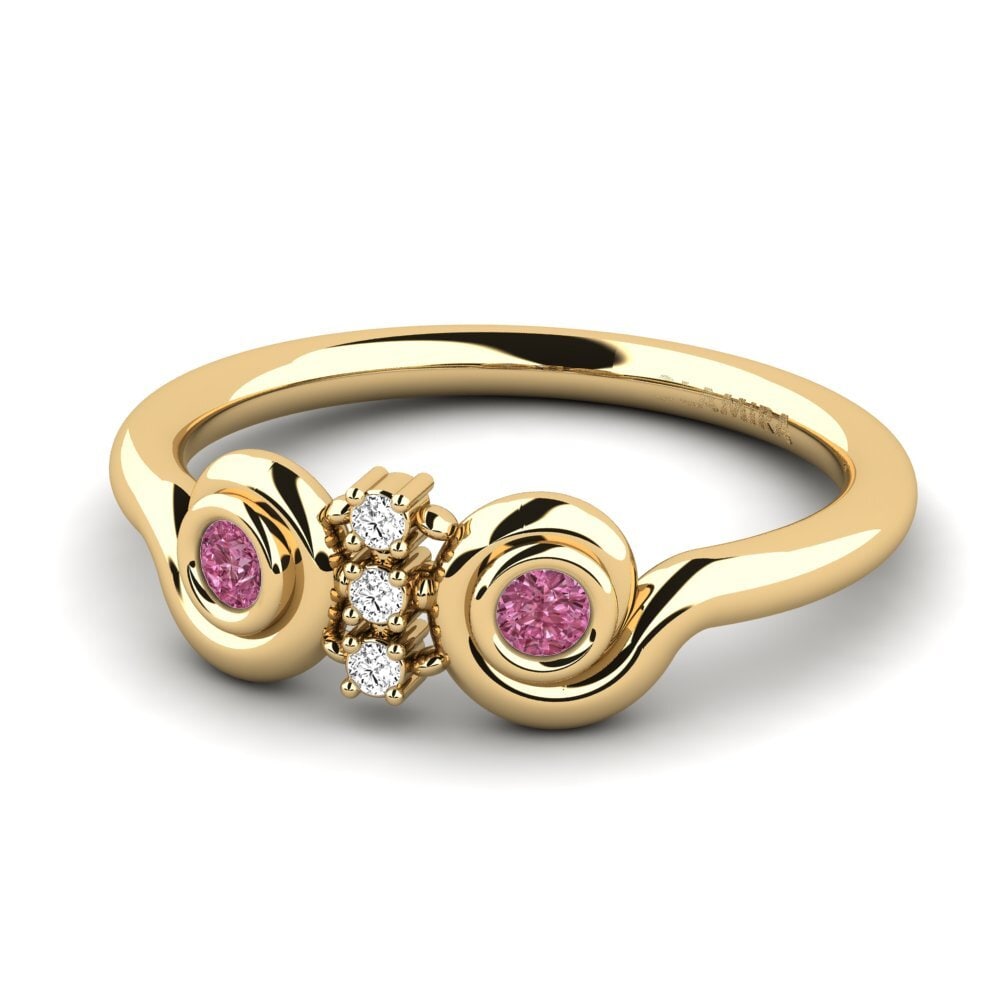 Granate Rhodolite Anillo meñique Cearde