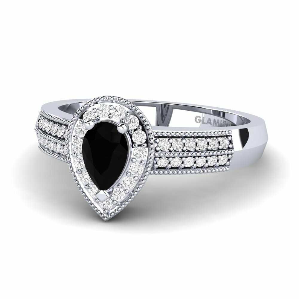 Black Sapphire Engagement Ring Cecilia
