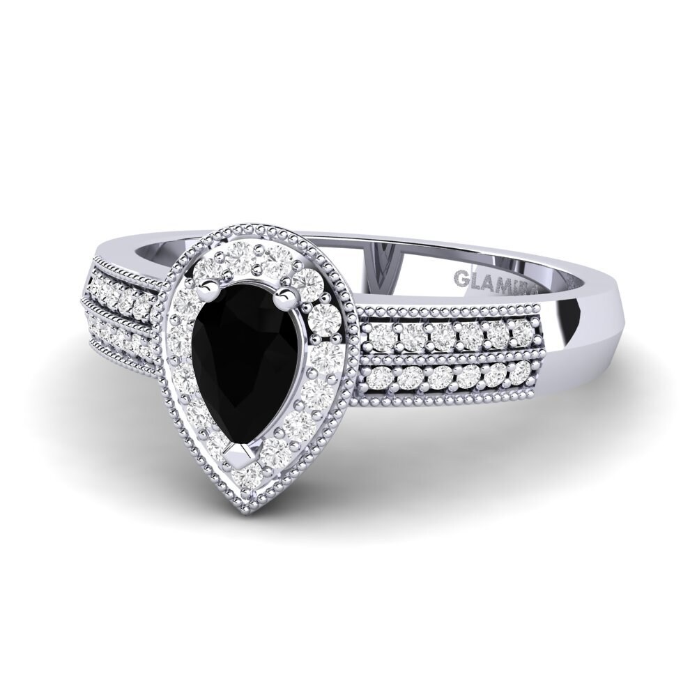 Black Diamond Engagement Ring Cecilia