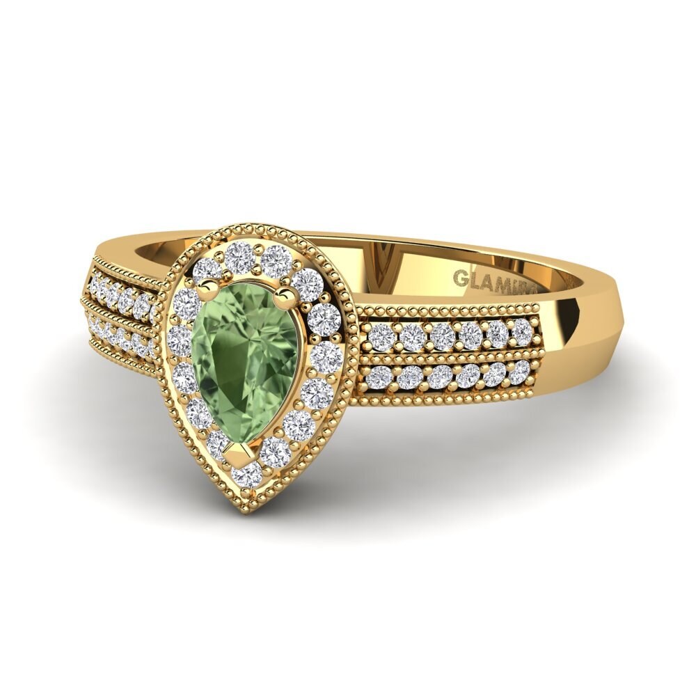 Zafiro Verde Anillo de compromiso Cecilia