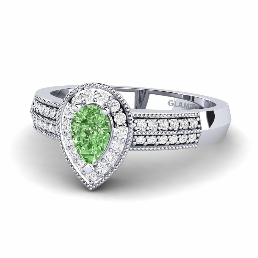 Green Diamond Engagement Ring Cecilia