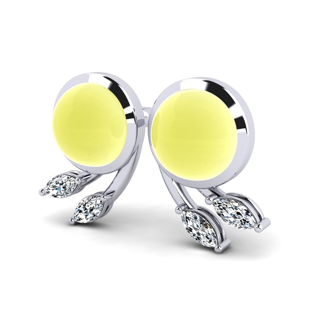 Cabochon Lemon Topaz Women's Earring Cedrica